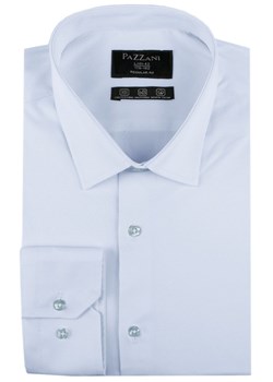 Jednokolorowa, Bawełniana Koszula o Prostym Kroju - Jasnoniebieska KSDWPZNIjasNiebP011RG ze sklepu JegoSzafa.pl w kategorii Koszule męskie - zdjęcie 188721630