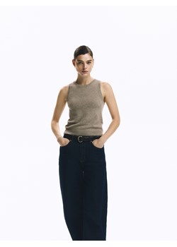 Reserved - Wełniana kamizelka - brązowy ze sklepu Reserved w kategorii Swetry damskie - zdjęcie 188721771