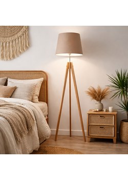 Drewniana lampa podłogowa na trzech nogach ARUBA do salonu ze sklepu Lysne w kategorii Lampy podłogowe - zdjęcie 188722194