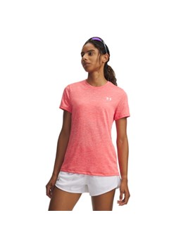 Damska koszulka treningowa Under Armour Tech SSC- Twist - rożowa ze sklepu Sportstylestory.com w kategorii Bluzki damskie - zdjęcie 188722334