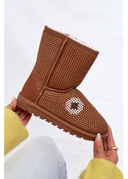 Damskie Śniegowce Ze Zdobieniem Camel Galivra ze sklepu ZAZOO w kategorii Śniegowce damskie - zdjęcie 188722372