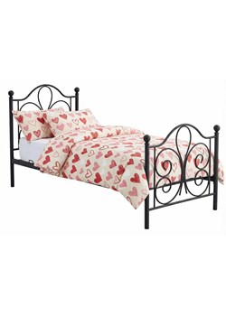 Czarne rustykalne łóżko 90x200 cm T0-F95 ze sklepu Edinos.pl w kategorii Łóżka i materace - zdjęcie 188722940