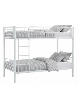 Białe metalowe łózko piętrowe 90x200 G1-W12 ze sklepu Edinos.pl w kategorii Łóżka dziecięce - zdjęcie 188722943