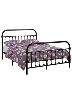 Czarne metalowe łóżko w stylu loft 140x200 cm G4-M26 ze sklepu Edinos.pl w kategorii Łóżka i materace - zdjęcie 188722951