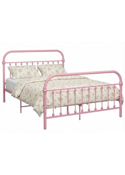 Różowe metalowe łóżko loftowe 120x200 cm F8-P67 ze sklepu Edinos.pl w kategorii Łóżka i materace - zdjęcie 188722954