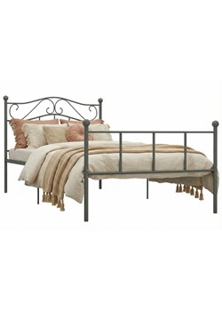 Szare metalowe łóżko 100x200 cm R2-N39 ze sklepu Edinos.pl w kategorii Łóżka i materace - zdjęcie 188722962