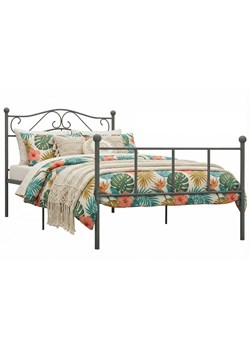 Szare metalowe łóżko 160x200 cm Z8-N17 ze sklepu Edinos.pl w kategorii Łóżka i materace - zdjęcie 188722963