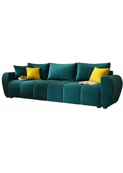Welurowa sofa rozkładana w kolorze morskim T8-S02 ze sklepu Edinos.pl w kategorii Sofy i kanapy - zdjęcie 188722971