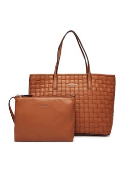 Torebka Guess Sandy HWWG84 18230 Brązowy ze sklepu eobuwie.pl w kategorii Torby Shopper bag - zdjęcie 188723023