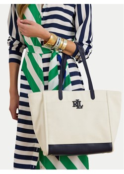 Torebka LAUREN RALPH LAUREN 431982234002 Écru ze sklepu eobuwie.pl w kategorii Torby Shopper bag - zdjęcie 188723041