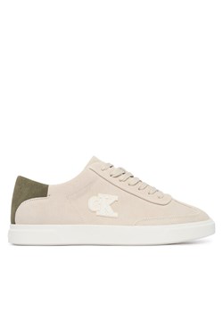 Calvin Klein Sneakersy Low Pro Cups Wt Suede Mg HW0HW03144 Beżowy ze sklepu MODIVO w kategorii Buty sportowe damskie - zdjęcie 188724252