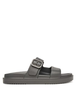 Tommy Hilfiger Klapki Double Strap FW0FW09114 Szary ze sklepu MODIVO w kategorii Klapki damskie - zdjęcie 188724421