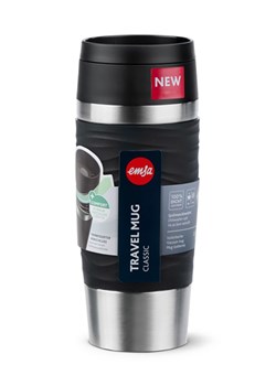 Emsa Kubek termiczny "Travel Mug Waves" w kolorze czarnym - 360 ml ze sklepu Limango Polska w kategorii Kubki termiczne - zdjęcie 188726052