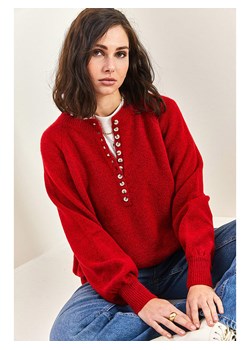 Bianco Lucci Sweter w kolorze czerwonym ze sklepu Limango Polska w kategorii Swetry damskie - zdjęcie 188726130
