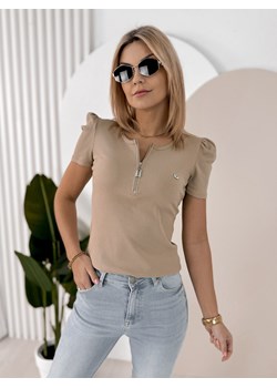bluzka cleves beżowa one size ze sklepu UBRA w kategorii Bluzki damskie - zdjęcie 188726352