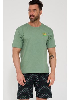 Dwuczęściowa piżama męska Crocodiles 2 326/202, Kolor zielony-wzór, Rozmiar 2XL, Cornette ze sklepu Intymna w kategorii Piżamy męskie - zdjęcie 188726631