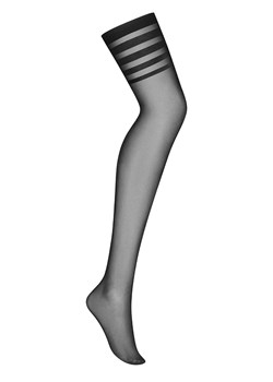 Obsessive czarne pończochy Lune Bellis, Kolor czarny, Rozmiar XS/S, Obsessive ze sklepu Intymna w kategorii Pończochy - zdjęcie 188726771