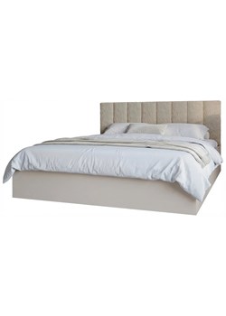 Kaszmirowe łóżko z zagłówkiem baranek 90x200 - Berigi 3X ze sklepu Edinos.pl w kategorii Łóżka i materace - zdjęcie 188726854