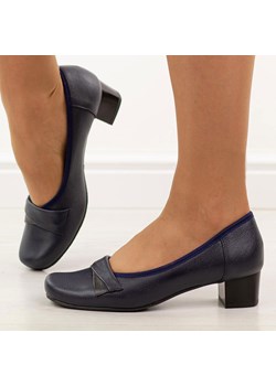 Granatowe Polskie czółenka damskie Gregors 567 ze sklepu suzana.pl w kategorii Czółenka - zdjęcie 188729664