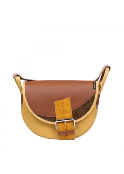 żółto brązowa damska torebka skórzana  listonoszka  na ramię Fresh ze sklepu Słoń Torbalski w kategorii Listonoszki - zdjęcie 188729864