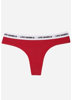 Czerwone Majtki Typu Stringi z Bawełną i Napisami Veza ze sklepu born2be.pl w kategorii Majtki damskie - zdjęcie 188730592