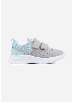 Szaro-Niebieskie Siateczkowe Buty Sportowe Sneakersy na Rzep Desya ze sklepu born2be.pl w kategorii Buty sportowe dziecięce - zdjęcie 188730660