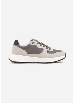 Szare Buty Sportowe Sneakersy na Grubej Podeszwie Nerola ze sklepu born2be.pl w kategorii Buty sportowe męskie - zdjęcie 188730903