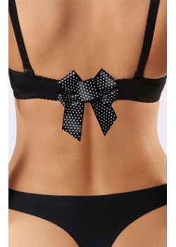 Czarna kokardka w kropki do biustonosza BA-19, Kolor czarny-wzór, Rozmiar uniwersalny, Julimex ze sklepu Primodo w kategorii Biustonosze - zdjęcie 188732871