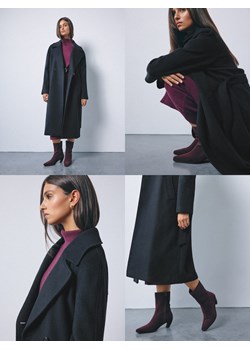 Mohito - Płaszcz z wełną i domieszką kaszmiru - czarny ze sklepu Mohito w kategorii Płaszcze damskie - zdjęcie 188733070