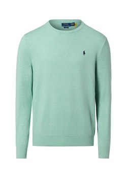 Polo Ralph Lauren Męski sweter z dzianiny Mężczyźni Bawełna (100%) miętowy marmurkowy ze sklepu vangraaf w kategorii Swetry męskie - zdjęcie 188733211