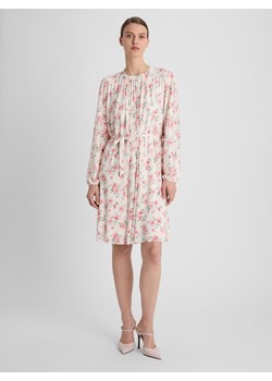 Guido Maria Kretschmer Damska sukienka midi - Penelope Kobiety Sztuczne włókno biały wzorzysty ze sklepu vangraaf w kategorii Sukienki - zdjęcie 188733231