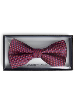 Andrew James Jedwabna muszka męska Mężczyźni bordowy w kratkę ze sklepu vangraaf w kategorii Muchy - zdjęcie 188733250