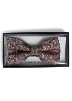 Andrew James Jedwabna muszka męska Mężczyźni mocca wzorzysty ze sklepu vangraaf w kategorii Muchy - zdjęcie 188733254