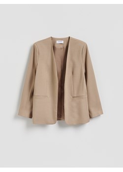 Reserved - Gładka marynarka - beżowy ze sklepu Reserved w kategorii Marynarki damskie - zdjęcie 188733510