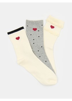 Sinsay - Prążkowane skarpetki 3 pack - wielobarwny ze sklepu Sinsay w kategorii Skarpetki damskie - zdjęcie 188734720