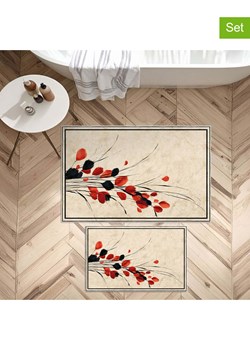 Mijolnir Dywaniki łazienkowe (2 szt.) w kolorze beżowo-czerwonym ze sklepu Limango Polska w kategorii Akcesoria łazienkowe - zdjęcie 188737942