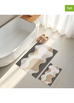 Mijolnir Dywaniki łazienkowe (2 szt.) w kolorze beżowo-szaro-białym ze sklepu Limango Polska w kategorii Akcesoria łazienkowe - zdjęcie 188737970