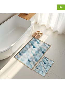 Mijolnir Dywaniki łazienkowe (2 szt.) w kolorze niebiesko-szarym ze sklepu Limango Polska w kategorii Akcesoria łazienkowe - zdjęcie 188737991