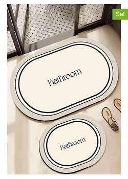 Mijolnir Dywaniki łazienkowe (2 szt.) w kolorze kremowo-czarnym ze sklepu Limango Polska w kategorii Akcesoria łazienkowe - zdjęcie 188738123