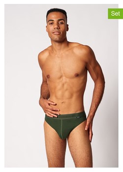 Skiny Slipy (2 pary) w kolorze ciemnozielonym ze sklepu Limango Polska w kategorii Majtki męskie - zdjęcie 188739753