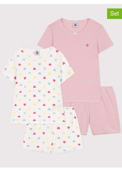 PETIT BATEAU Piżamy (2 szt.) w kolorze biało-jasnoróżowym ze sklepu Limango Polska w kategorii Piżamy dziecięce - zdjęcie 188743130