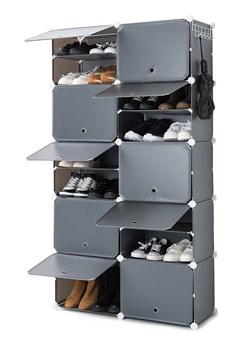 InnovaGoods Szafka w kolorze szarym na buty - 84 x 160 x 32 cm ze sklepu Limango Polska w kategorii Szafy - zdjęcie 188744174