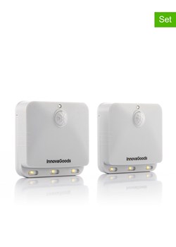 InnovaGoods Panele LED (2 szt.) w kolorze szarym - 6 x 6 x 2 cm ze sklepu Limango Polska w kategorii Oświetlenie - zdjęcie 188744191