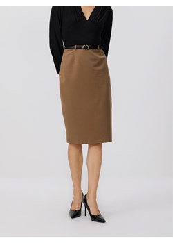 Reserved - Spódnica z paskiem - beżowy ze sklepu Reserved w kategorii Spódnice - zdjęcie 188746411