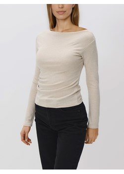 Reserved - Longsleeve z wiskozą - beżowy ze sklepu Reserved w kategorii Bluzki damskie - zdjęcie 188746483