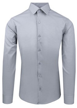 Szara Koszula Bawełniana o Taliowanym Kroju, Jednokolorowa KSDWPZNIszaraP008sl ze sklepu JegoSzafa.pl w kategorii Koszule męskie - zdjęcie 188746693