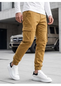 Spodnie męskie bojówki beżowe Dstreet UX4177 ze sklepu DSTREET.PL w kategorii Spodnie męskie - zdjęcie 188746943