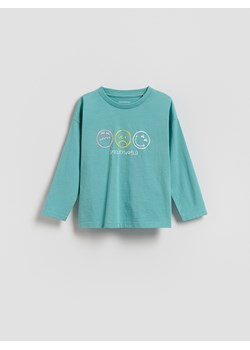 Reserved - Longsleeve SmileyWorld® - turkusowy ze sklepu Reserved w kategorii T-shirty chłopięce - zdjęcie 188747123