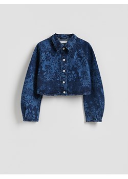 Reserved - Krótka kurtka jeansowa - granatowy ze sklepu Reserved w kategorii Kurtki damskie - zdjęcie 188747131