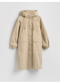Reserved - Parka z kapturem - beżowy ze sklepu Reserved w kategorii Parki damskie - zdjęcie 188747304
